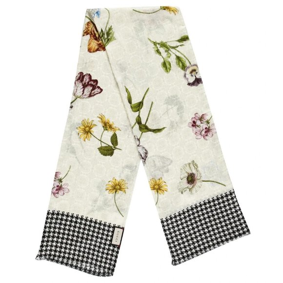 Gucci Accessories - NEW Gucci Floral Print Silk-Blend Scarf